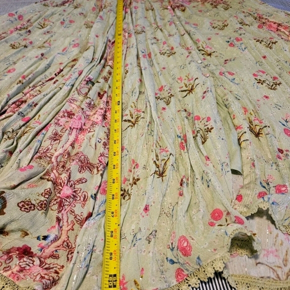 Hemant and Nandita Adira Floral Pink and White Maxi Dress-Size Large - Picture 17 of 17